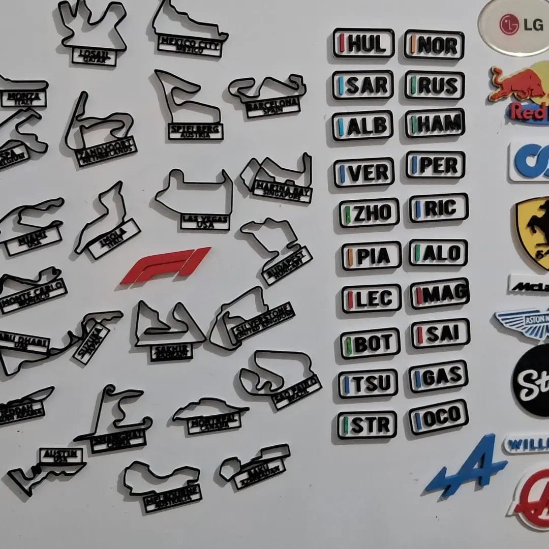 Formula 1 scuderia logos part 1/3 magnets