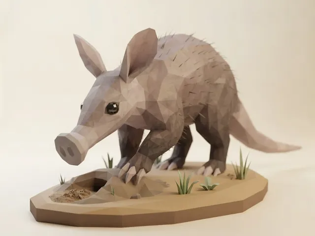 Low Poly Aardvark