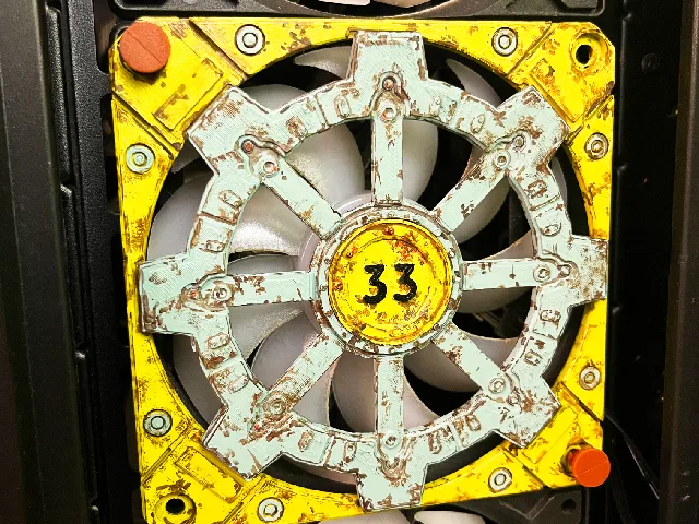 Fallout vault door fan 120mm grille cover