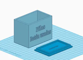 Caja reciclaje pilas de botón