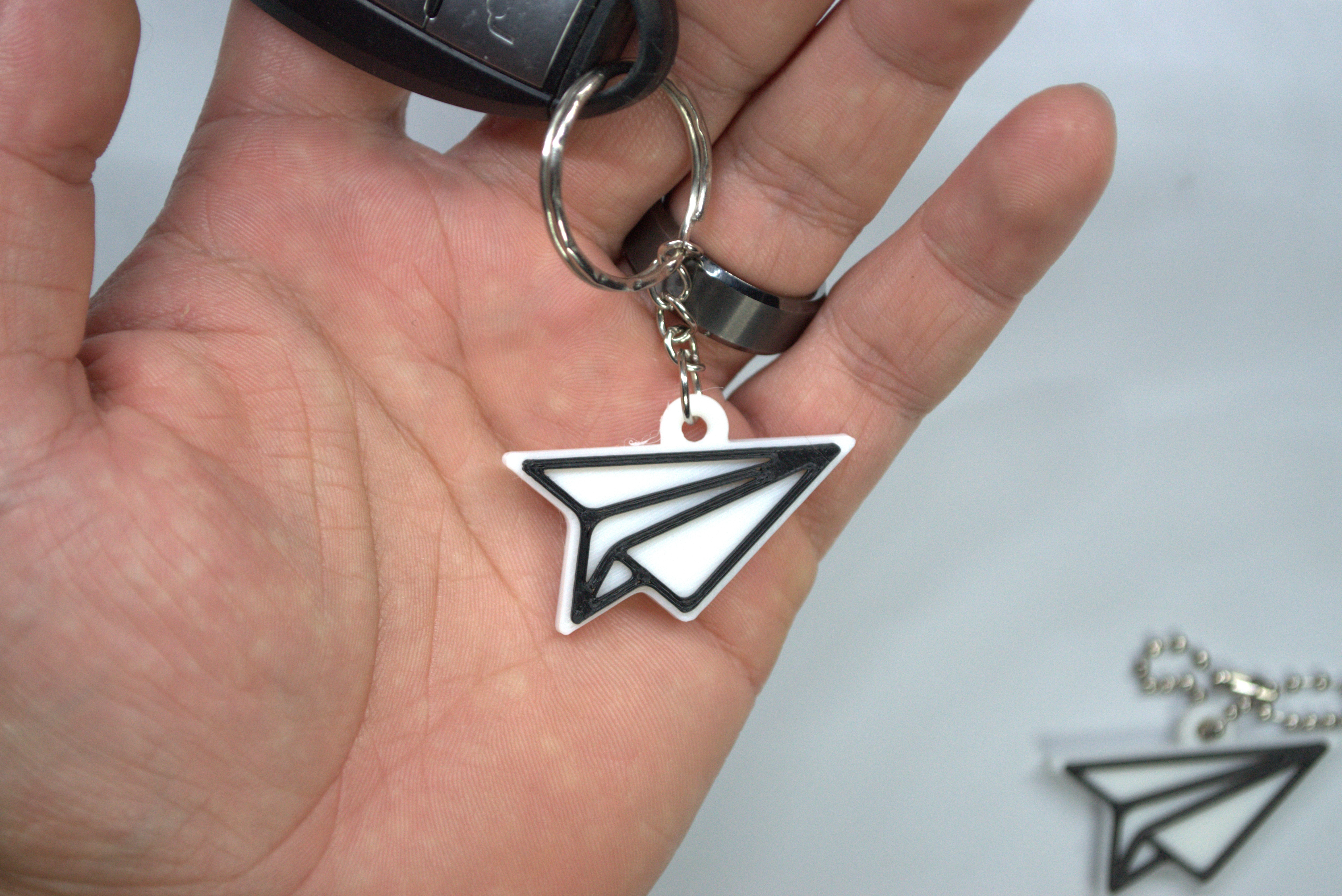 Paper Airplane Keychain