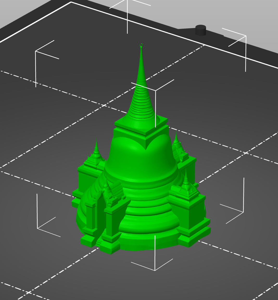 Golden Buddhist Stupa / Jedi - Miniature Scaled Model
