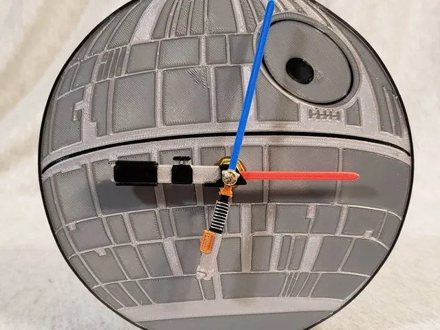 Star Wars - Death Star Clock Face with Lightsaber Hands and Clock Mechanism Housing!