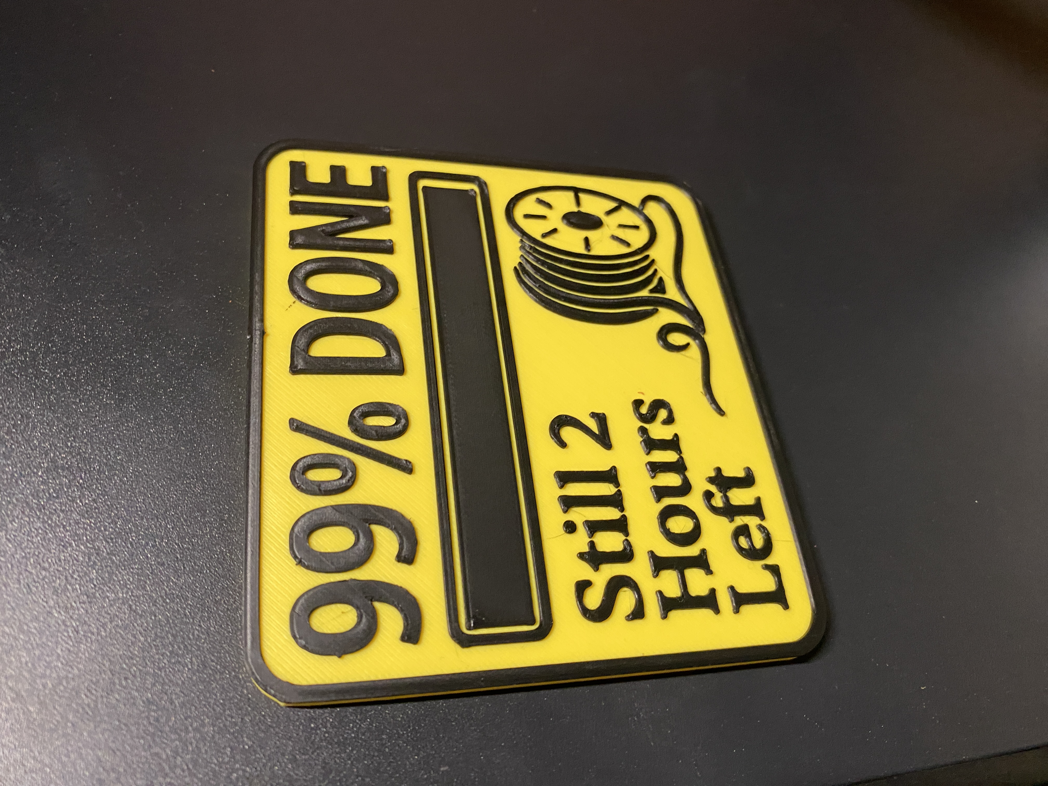 99% done sign