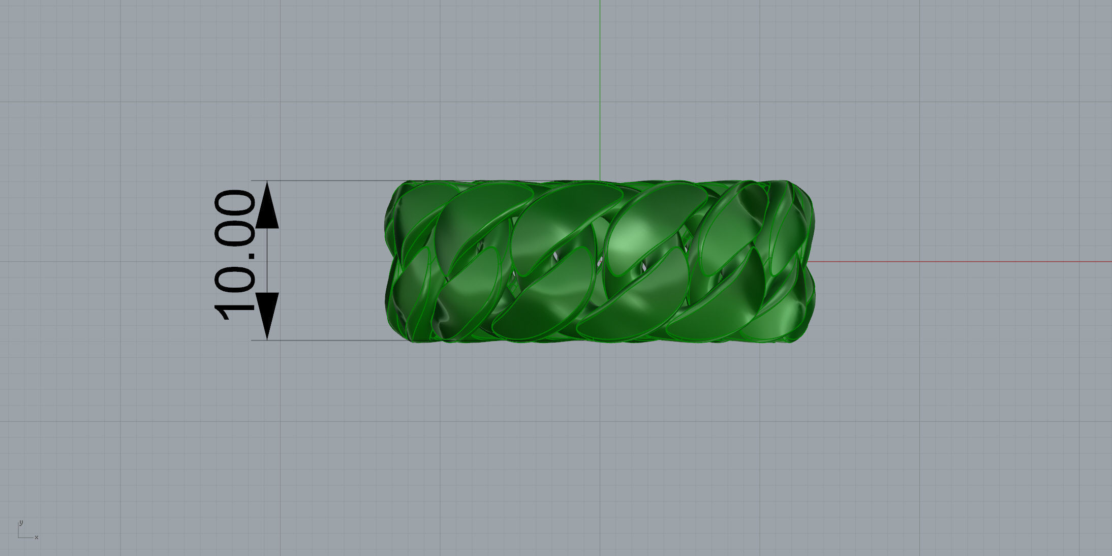 Miniatura 6 do modelo 3D Gold Cuban Link Ring
