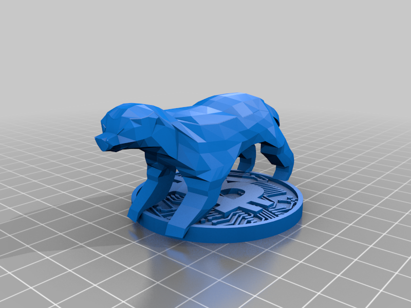 Low Poly Honey Badger for Dual Extrusion