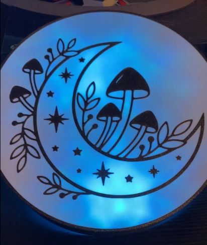 mushroom moon lightbox