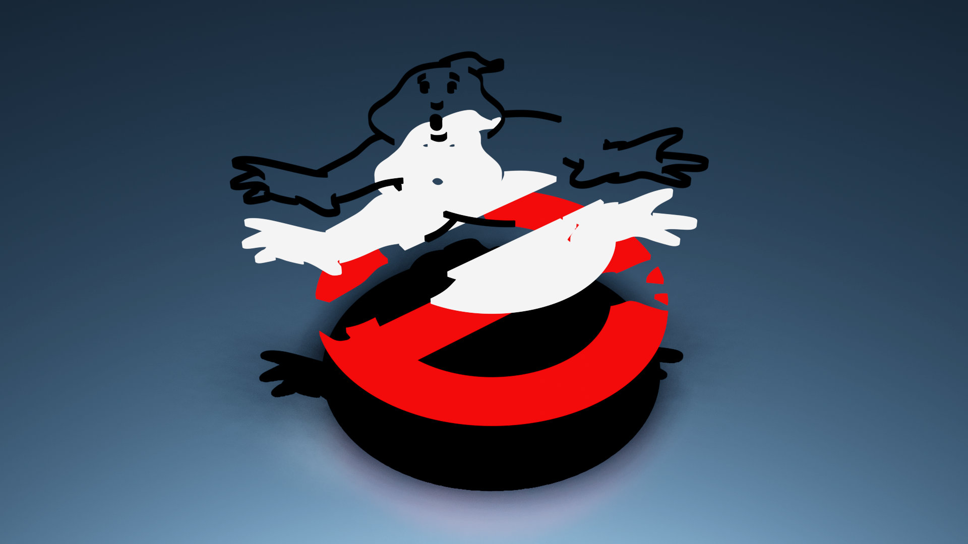 Miniatura 2 do modelo 3D Ghostbusters Logo (Multi-Color)
