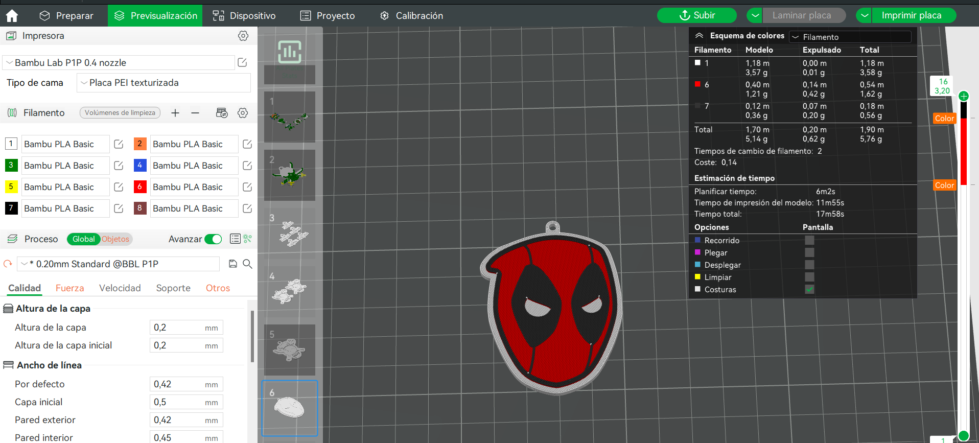 Miniatura 2 do modelo 3D key ring deadpool