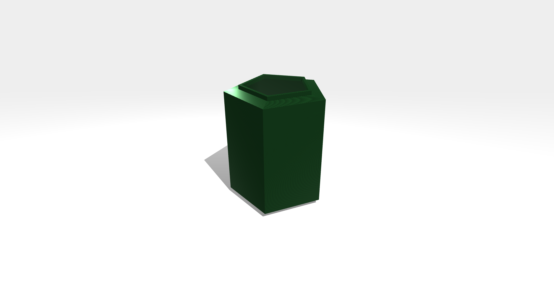 Pentagon Monolith Vase - Geometric Minimalist Decor 3D model