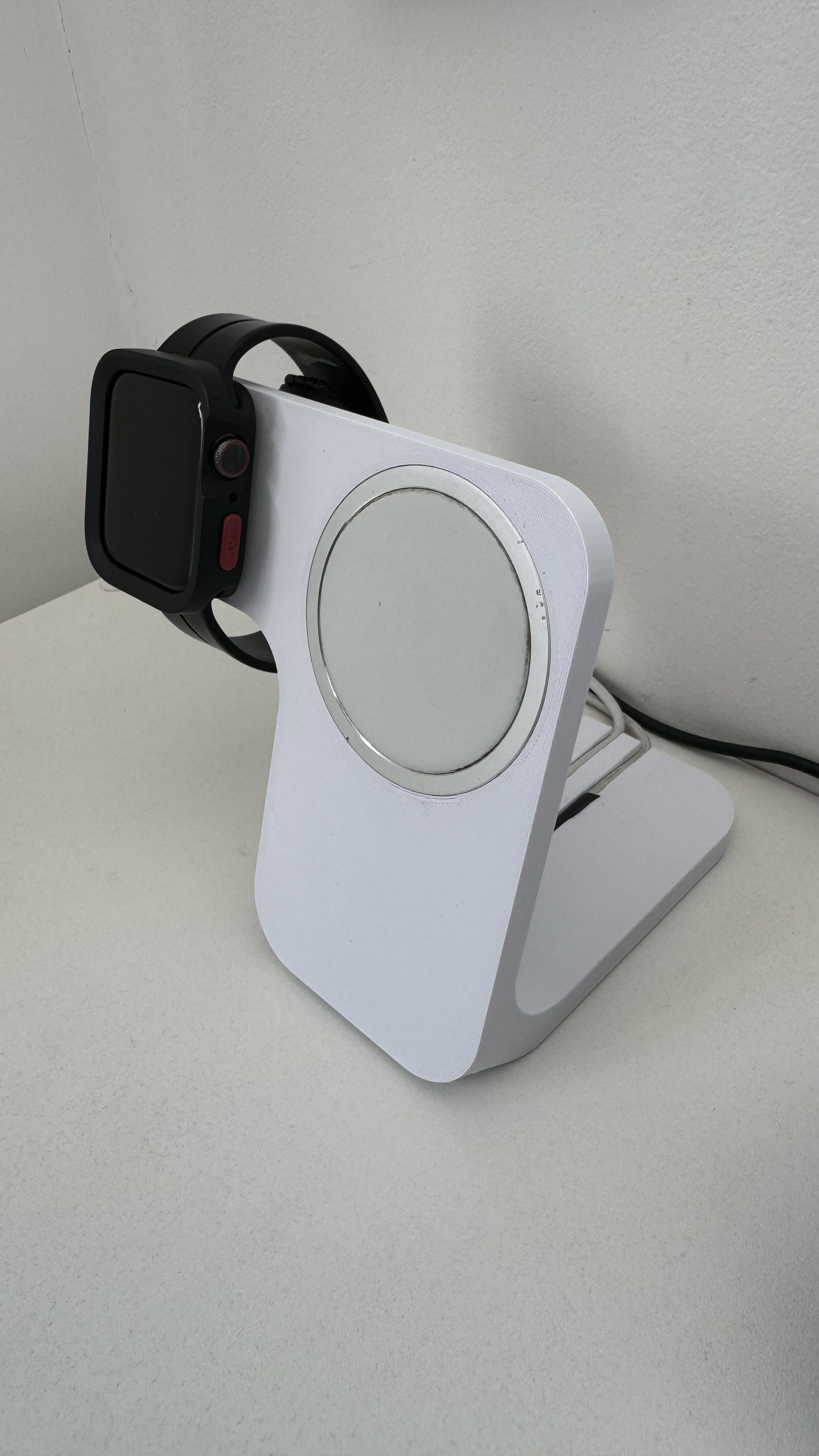 iPhone and Apple Watch MagSafe Stand with cable router