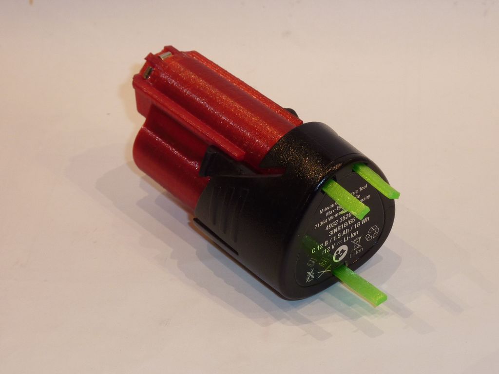 Milwaukee M12 Battery Case by ksuszka Download free STL model