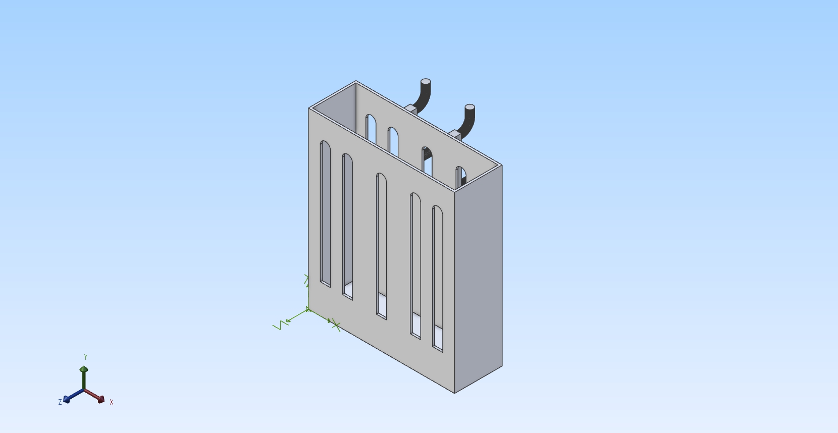 Peg Board Basket 1" inch 3D model thumbnail