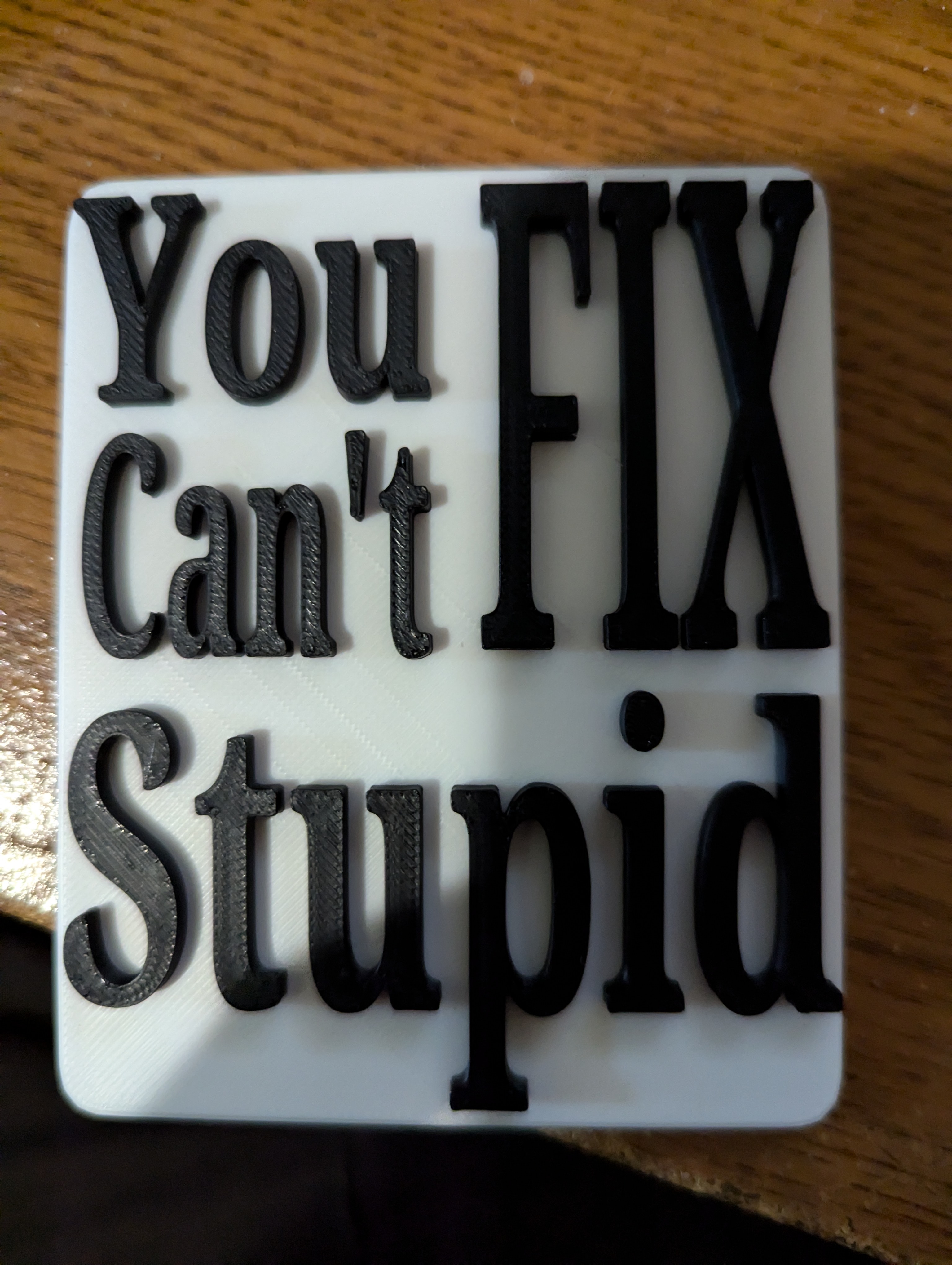 You Can't Fix Stupid