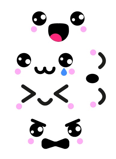 KAWAII Plantilla reacciones