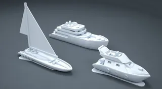 yacht model 3d