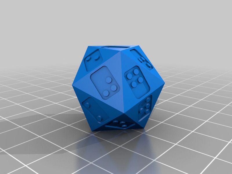 Miniatura 4 do modelo 3D Braille RPG Dice