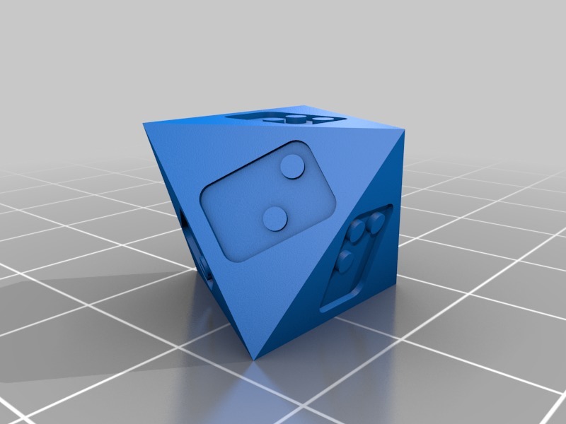 Miniatura 5 do modelo 3D Braille RPG Dice