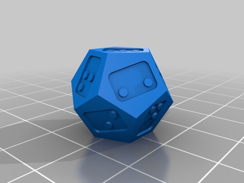 Miniatura 6 do modelo 3D Braille RPG Dice