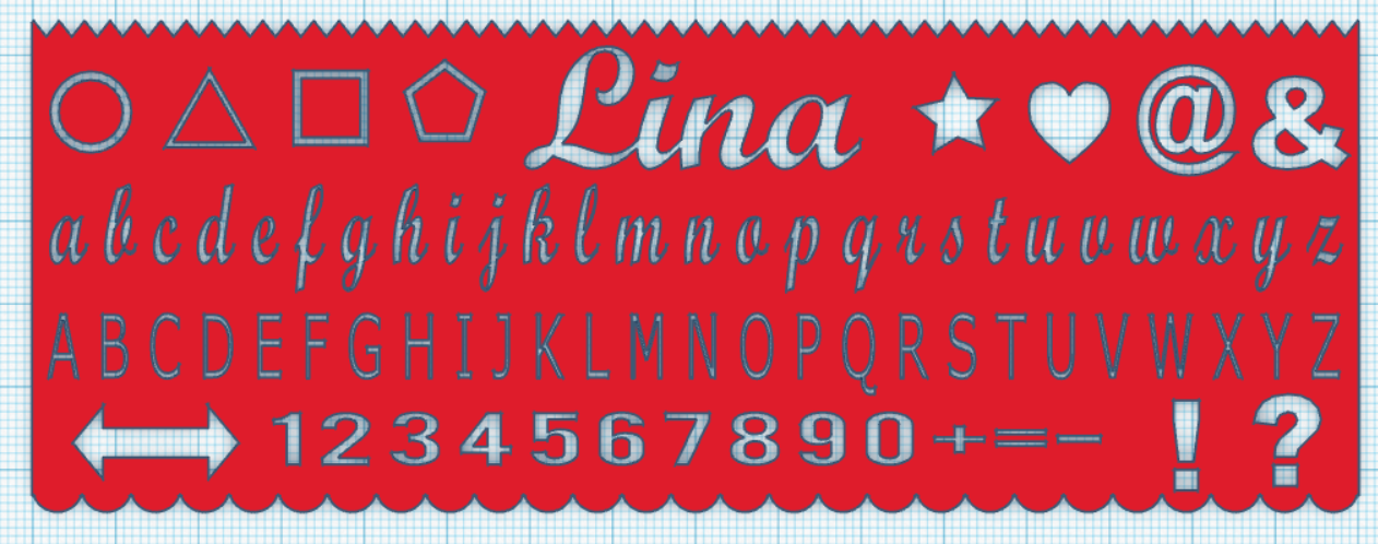 ALPHABET STANCIL PERSONALIZED