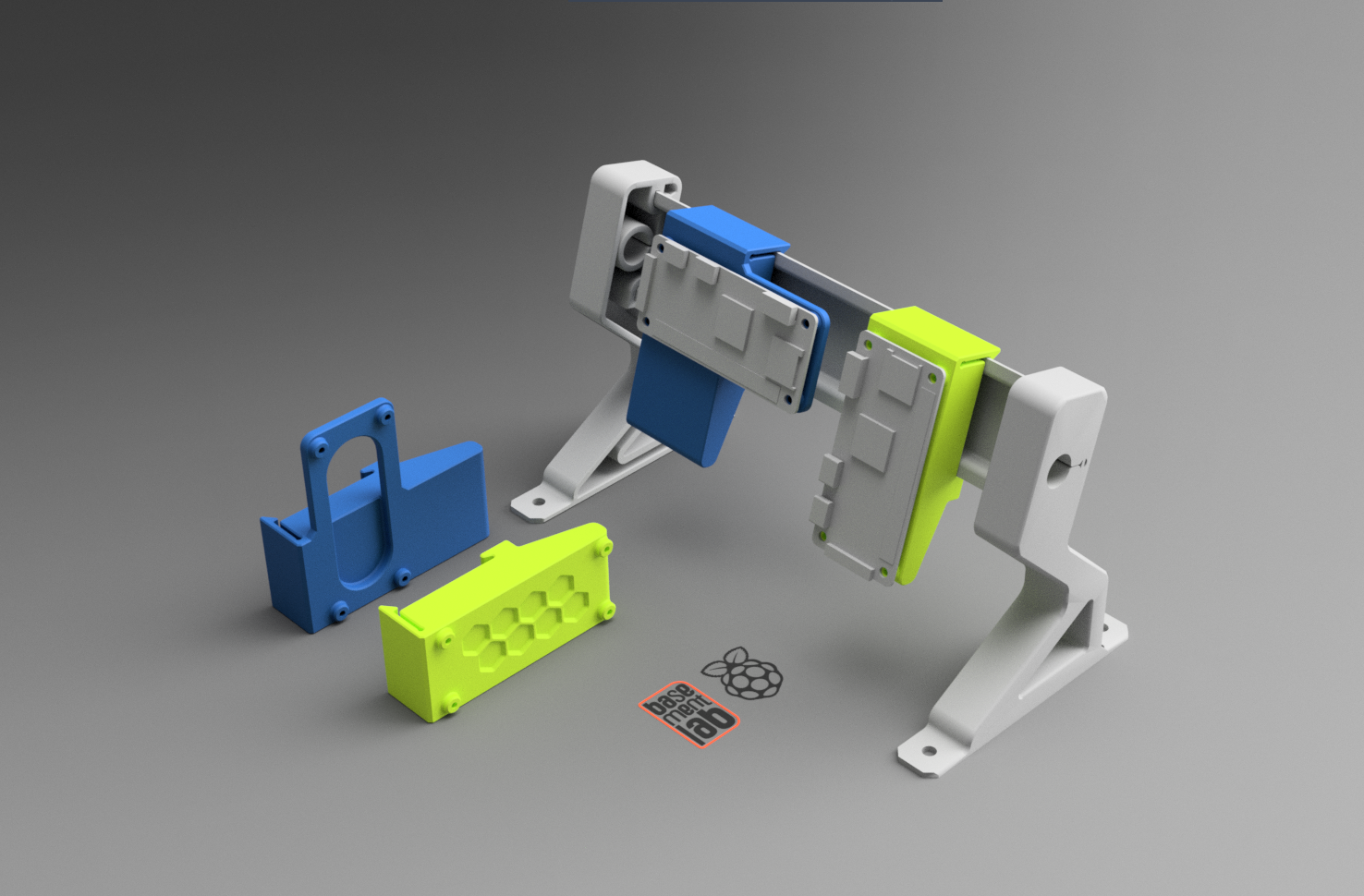 Raspberry Pi Zero DIN RAIL Mount Bracket - Staffa installazione Pi Zero su barra DIN