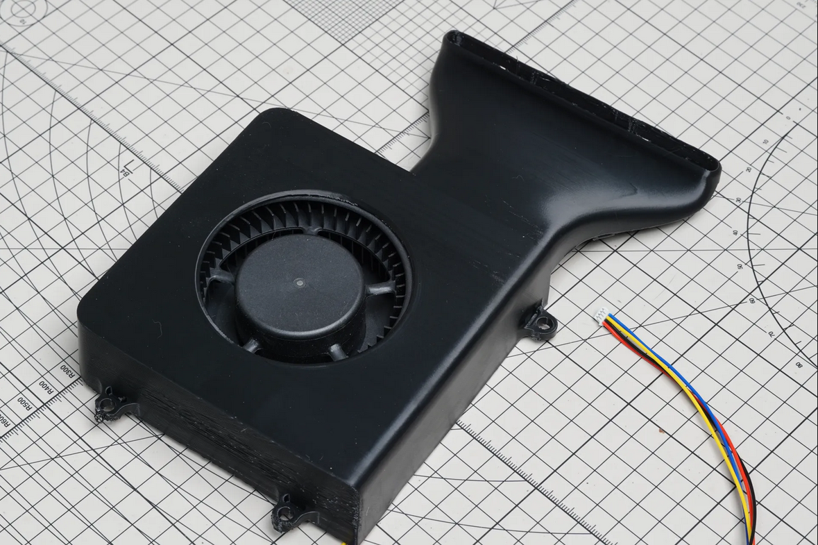 P1P Auxiliary Part Cooling Fan Case - Remix 3D model thumbnail