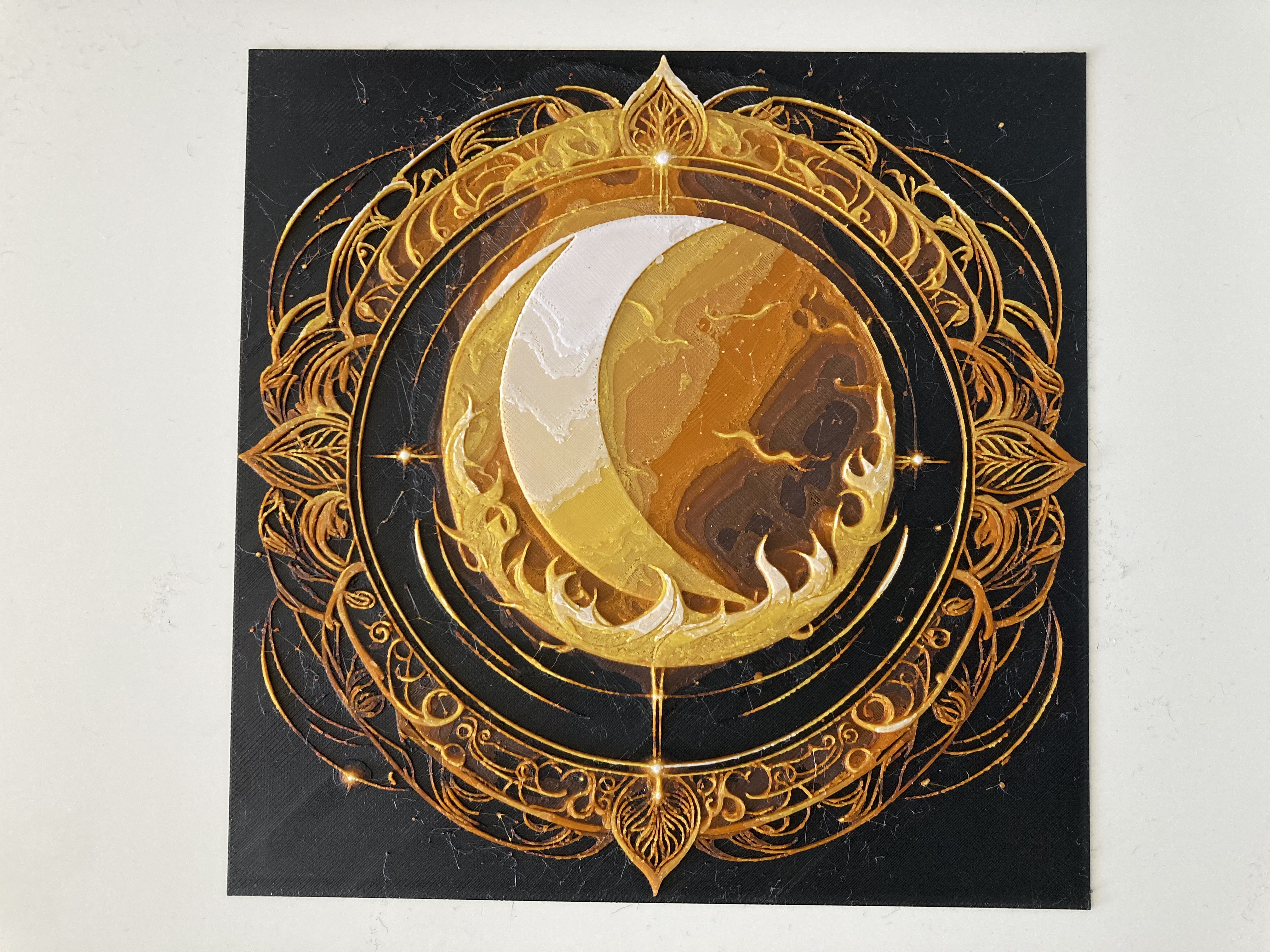 Perfect solar eclipse moon - HueForge — thumbnail 3