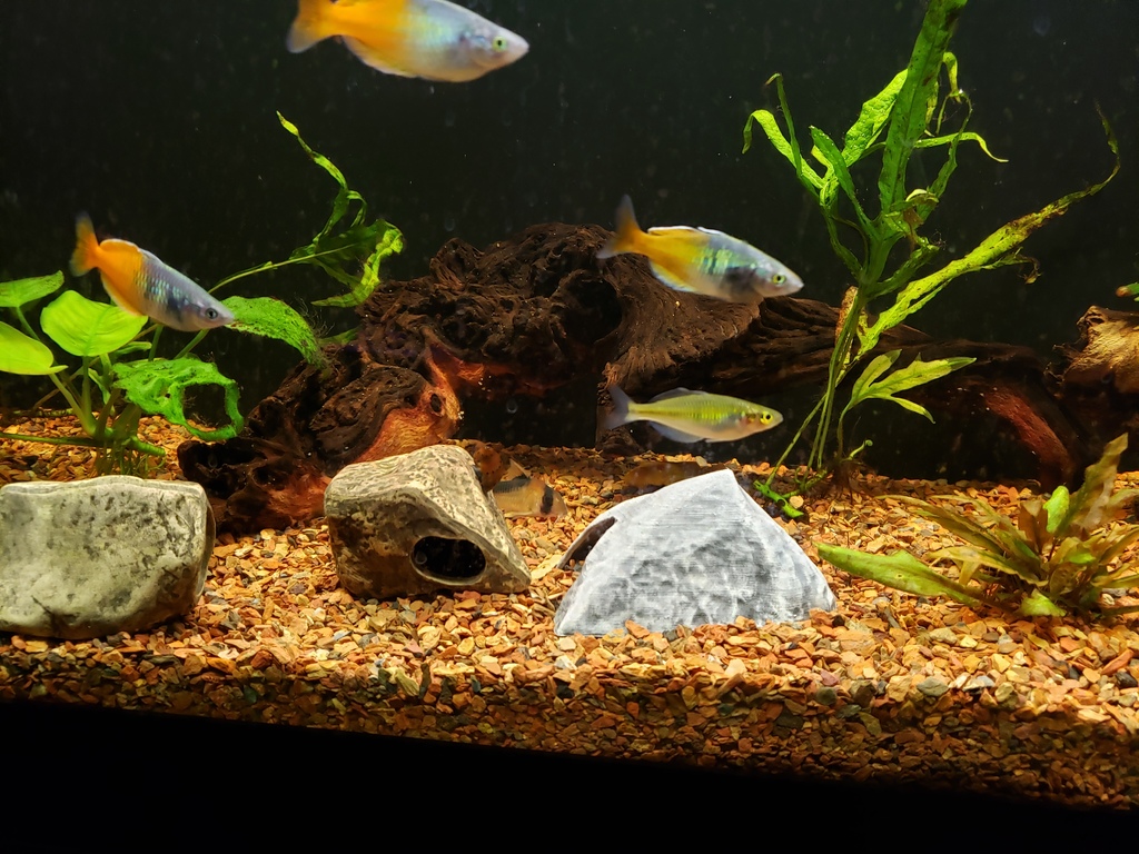 Aquarium Decoration - Textured Rock Cave - Small