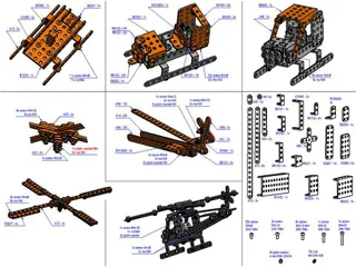 Helicopter construction set, (ala Merkur, Meccano...)
