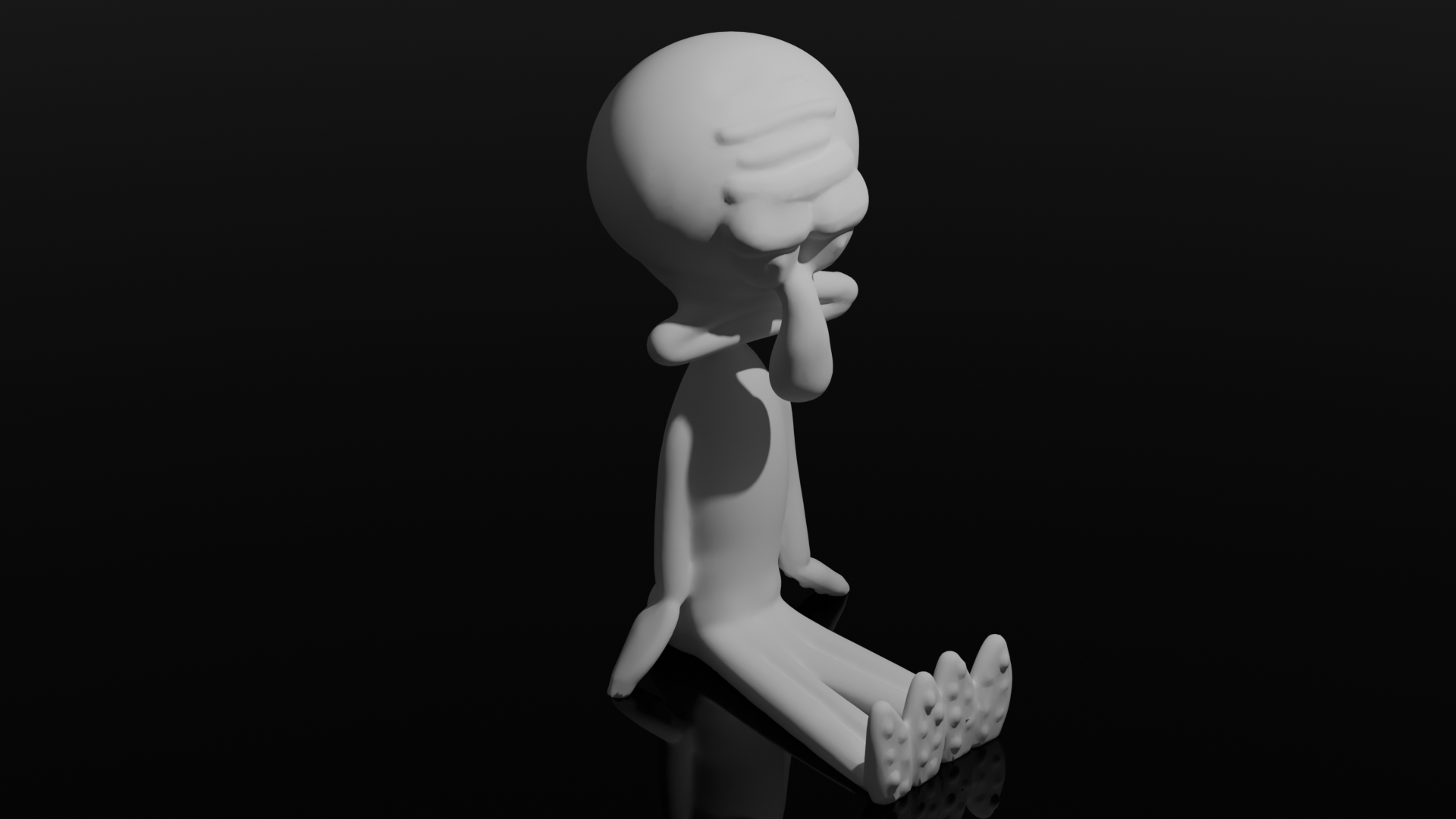 Squidward Tentacles sitting