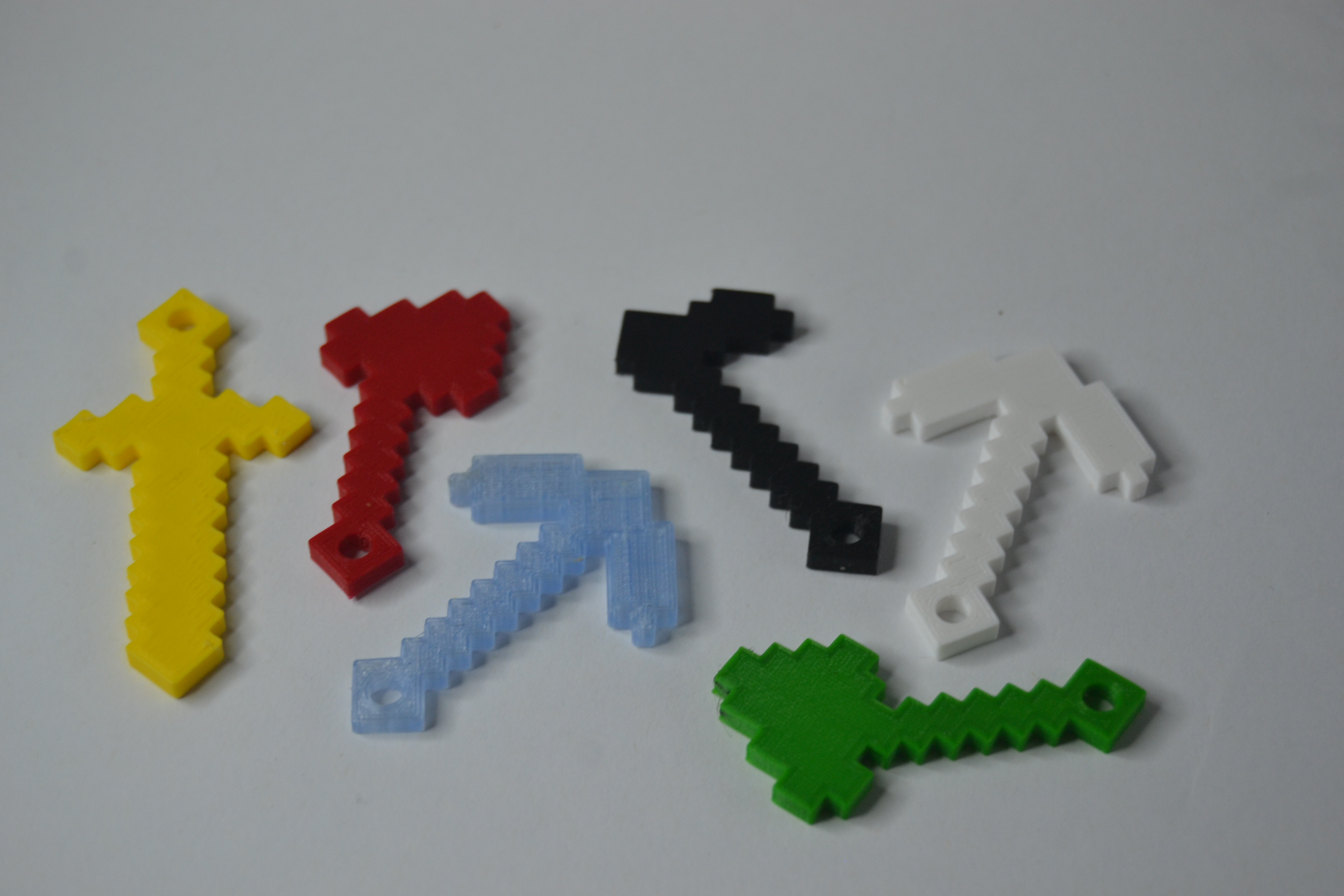 Miniatura 6 do modelo 3D Minecraft tools - Keychain