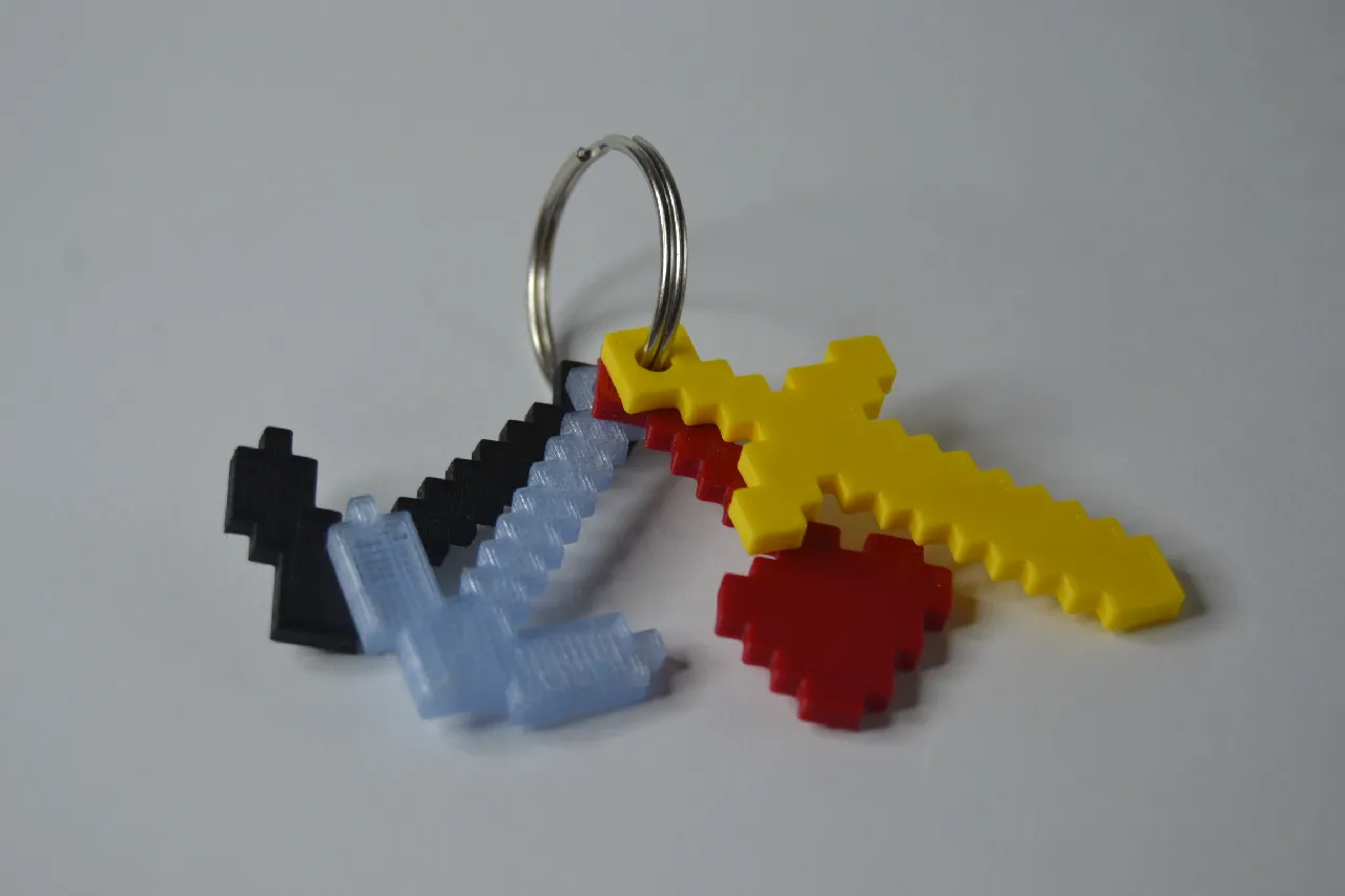 Minecraft tools - Keychain by Oak Tree | Download free STL model ...