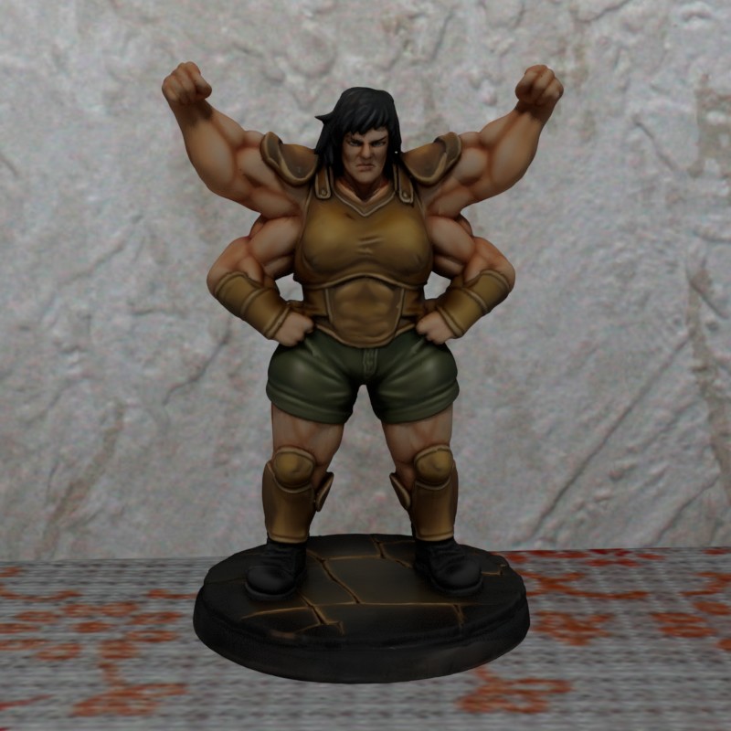 ttrpg Female destroyer 4Arms Nosupport FDM ready 3D model