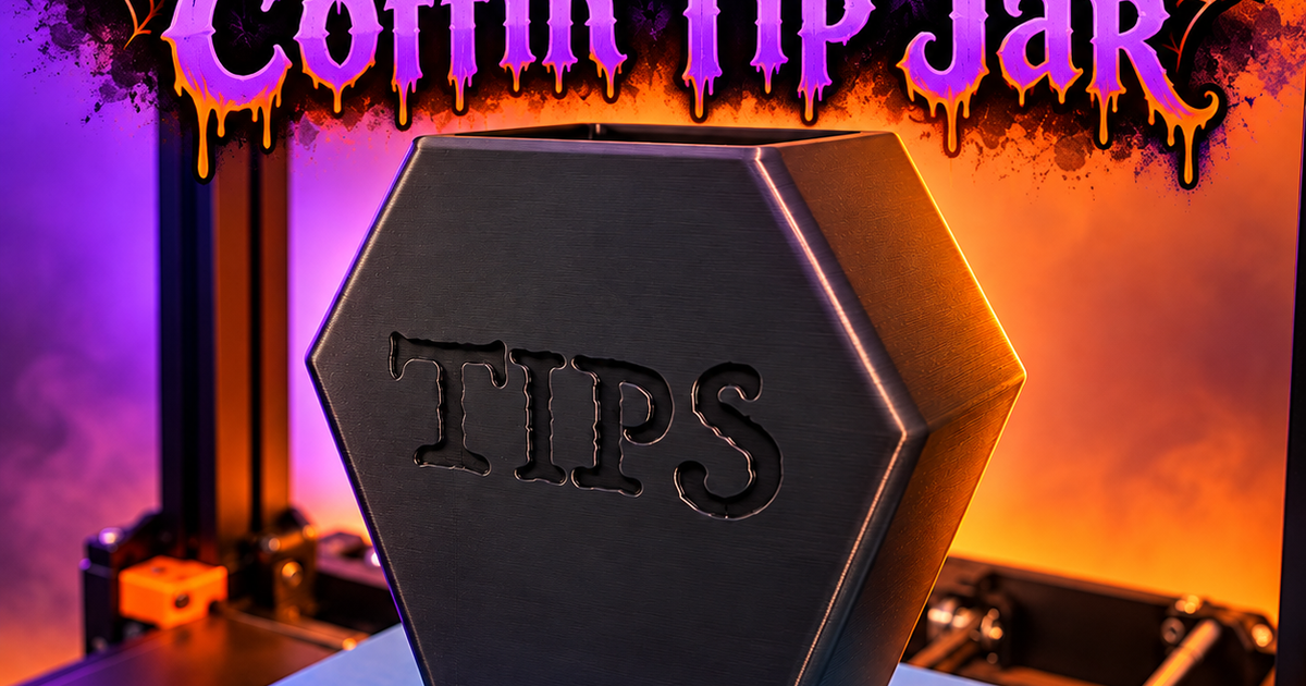 Halloween Coffin Bucket Tip Jar by SteveSuydam | Download free STL ...