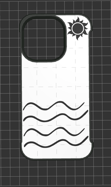 iPhone 14 Pro Case with Sun and Sea