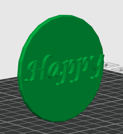 Tampon “Happy” en relief v1 classique