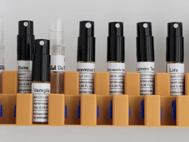 Multi-size perfume sample organizer