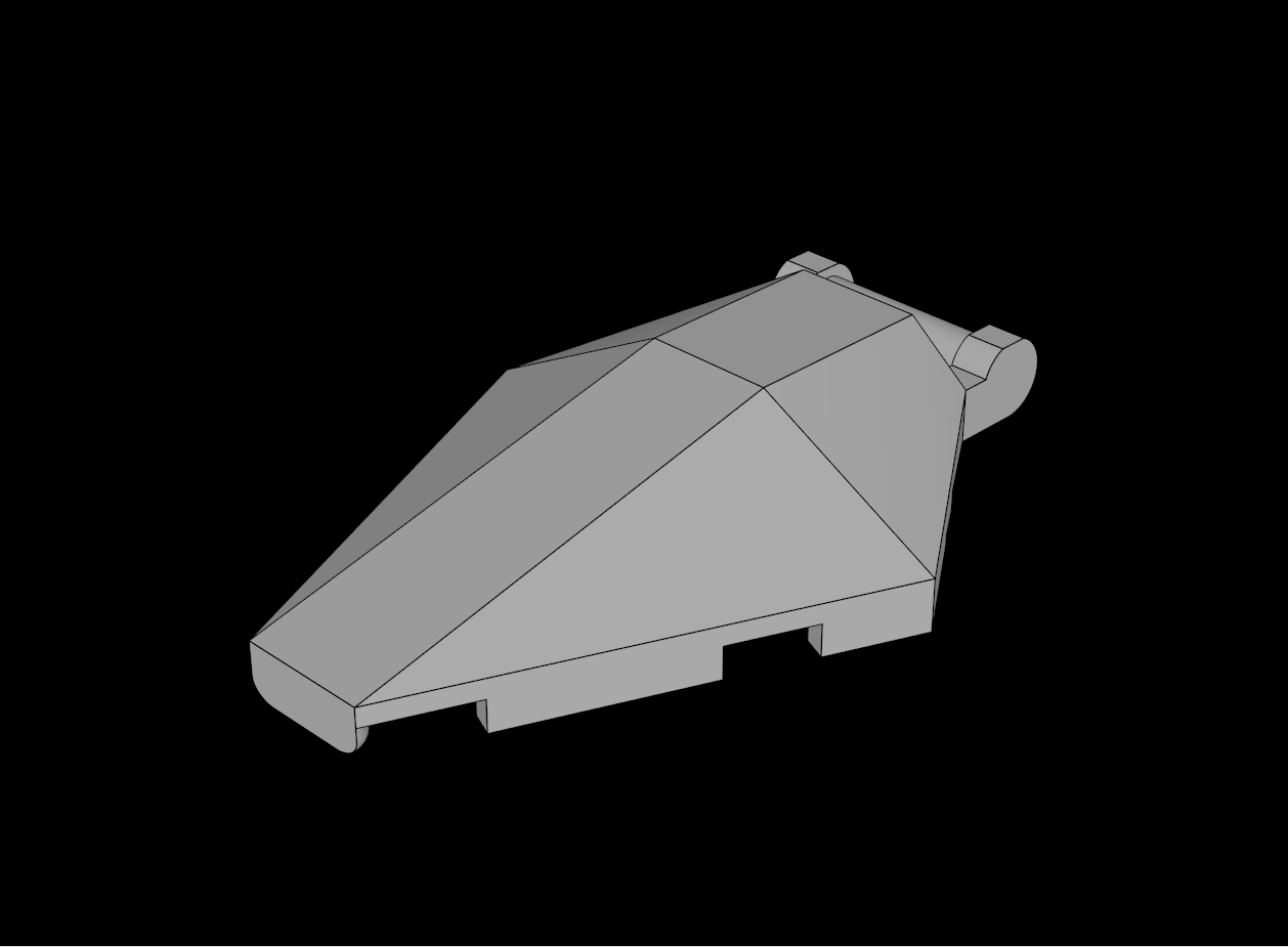Lego Compatible (27262.dat) Windscreen  6 x  4 x  1 Pentagonal with Handle