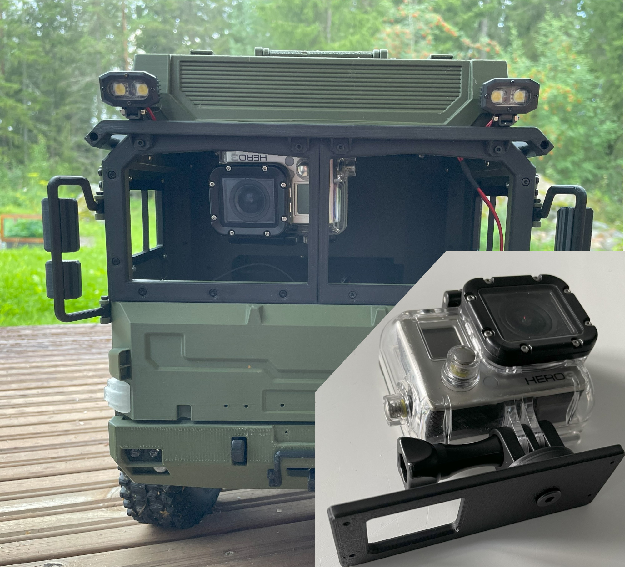 GoPro interior mount for Armadillo truck