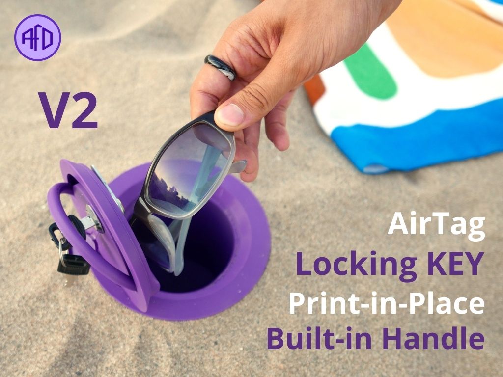 SAND SAFE 2 (With Keys and AirTag) 3D model thumbnail