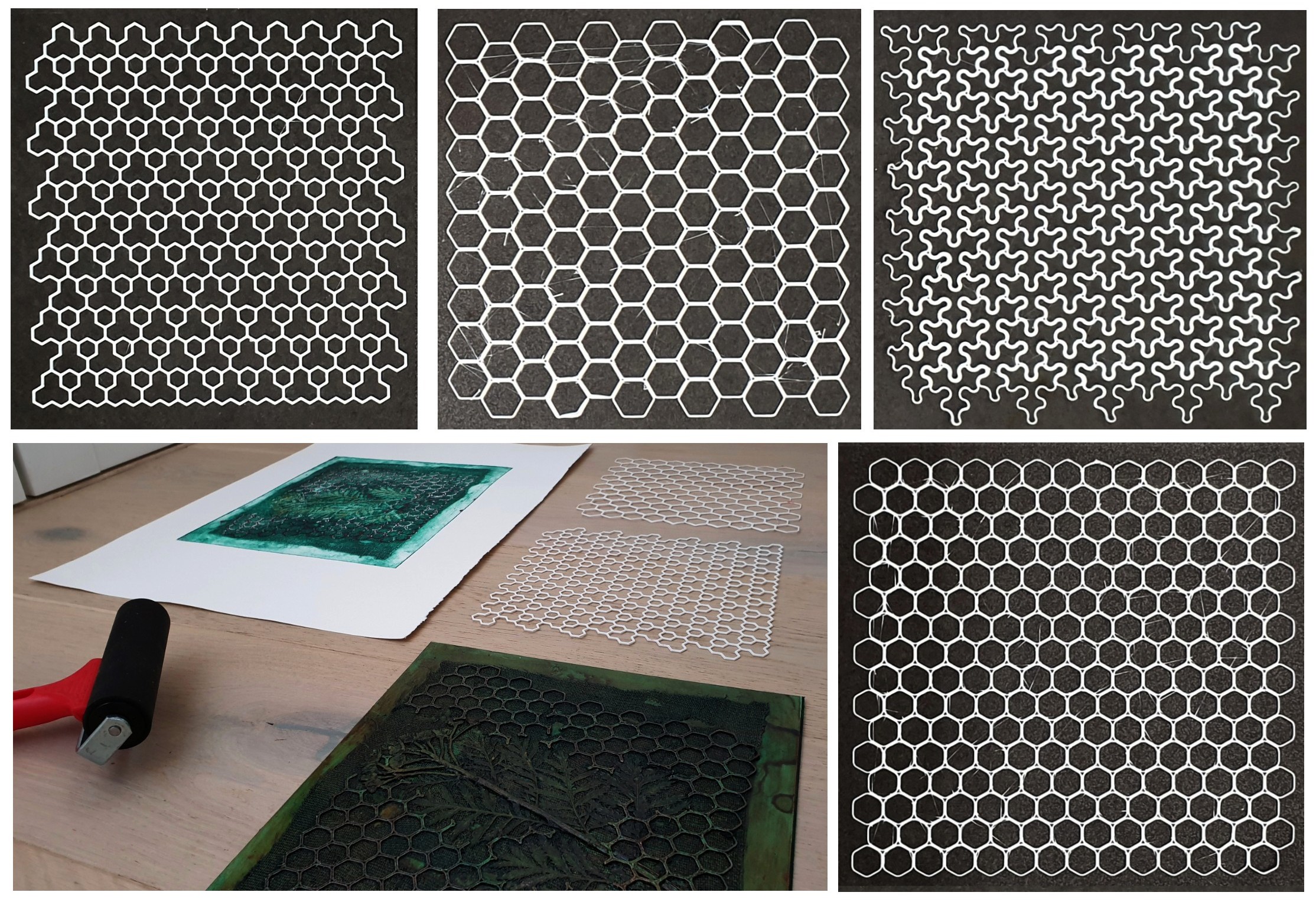Geometric Patterns for Collagraph Printmaking (FreeCAD)