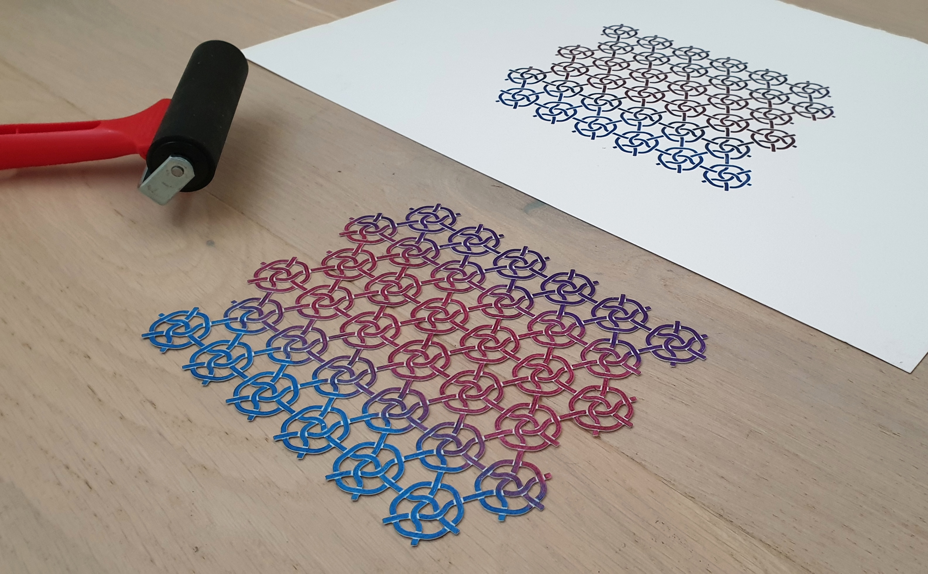 Interwoven Knotwork Pattern for Relief Printmaking  (FreeCAD) — thumbnail 7