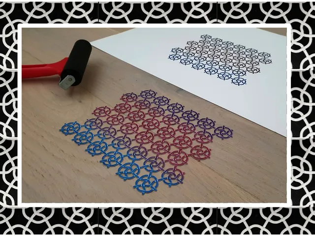 Interwoven Knotwork Pattern for Relief Printmaking  (FreeCAD)