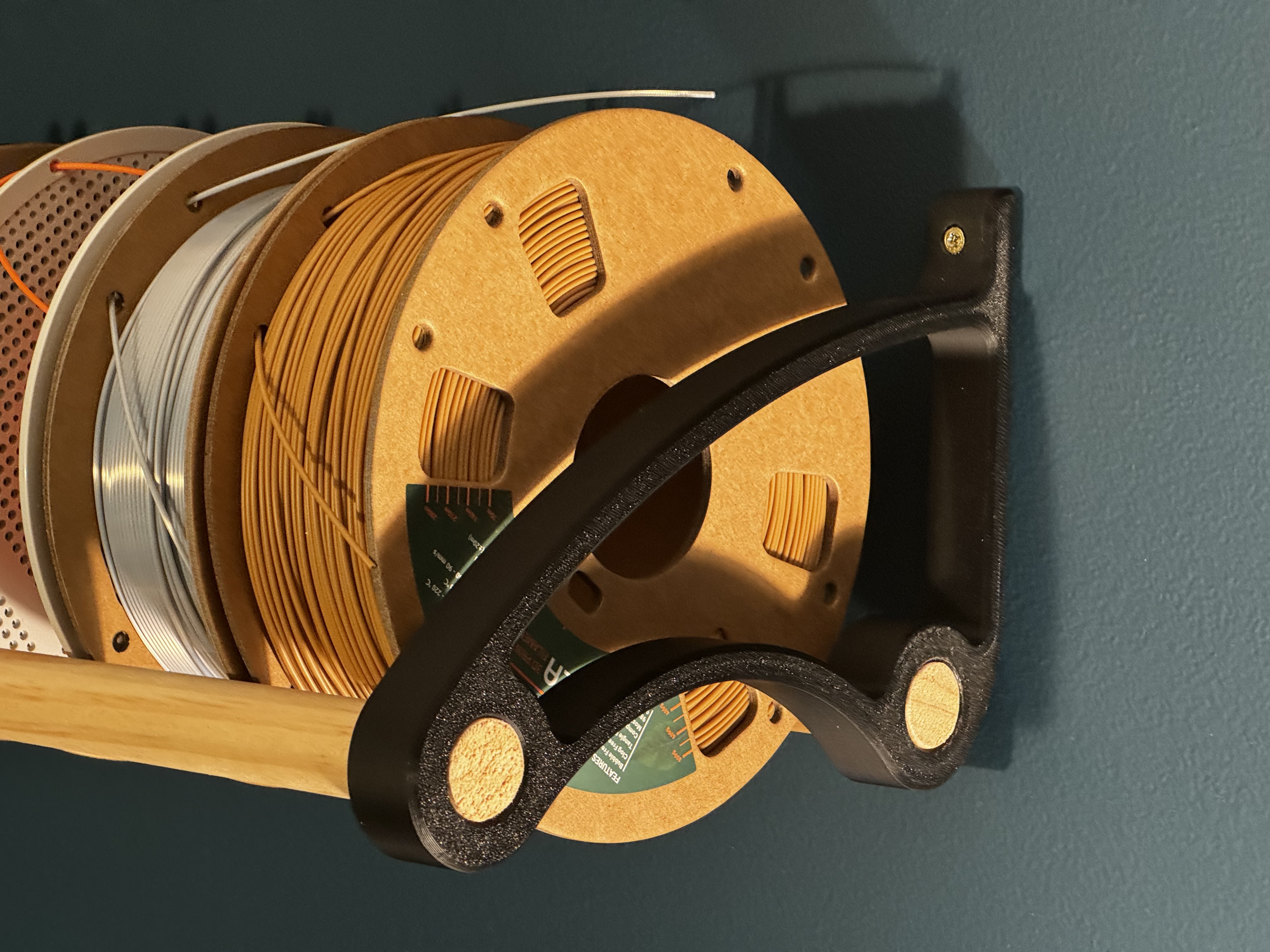 Beautiful filament rack shelf for 1 inch dowel