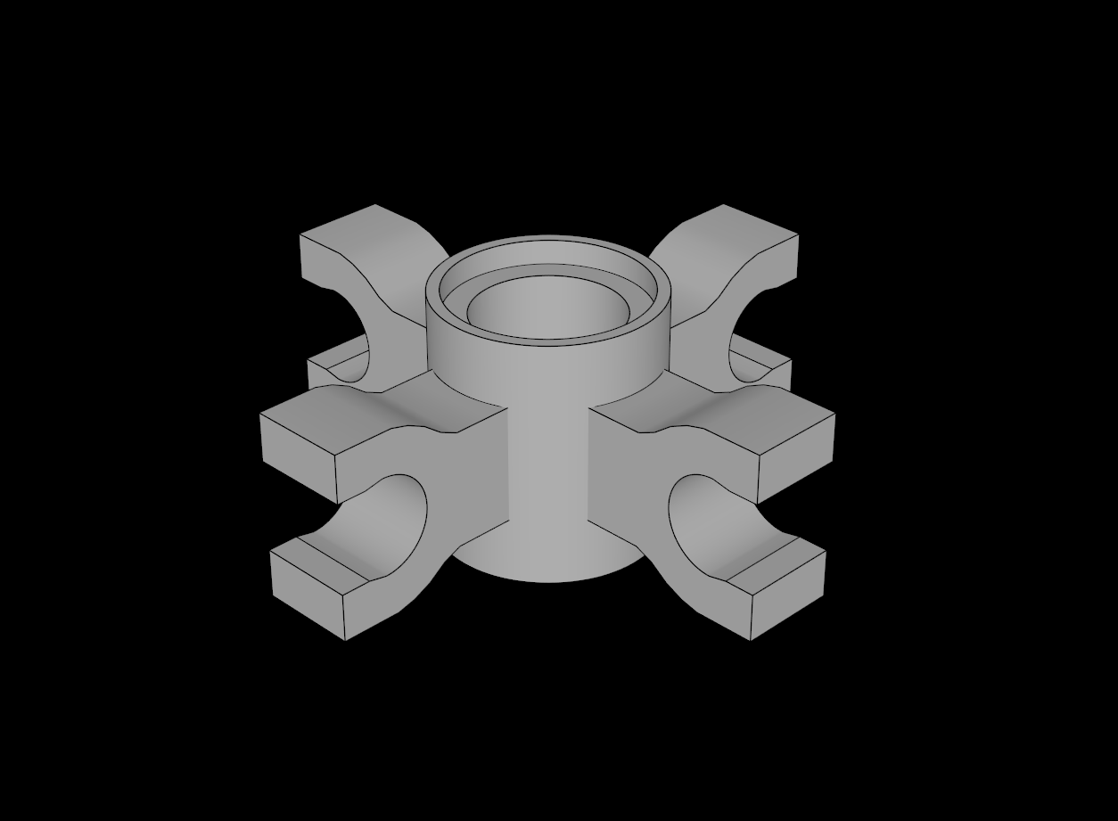 Lego Compatible (90202.dat) Technic Pin Connector Round with 4 Clips