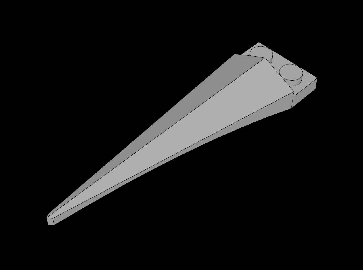 Lego Compatible (61406.dat) Plate  1 x  2 with Tooth and Flexible Tip