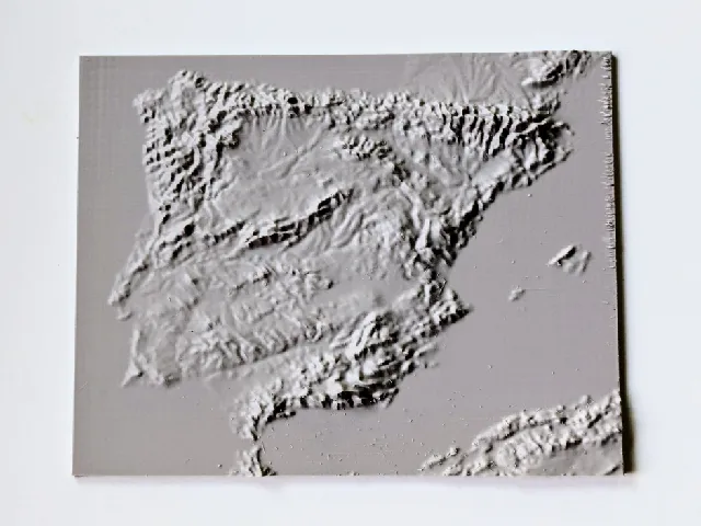 Iberian Peninsula Terrain Map