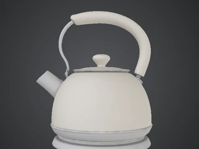 Classic Stovetop Kettle 3D Printable Model – Modern Kitchen Appliance Prop