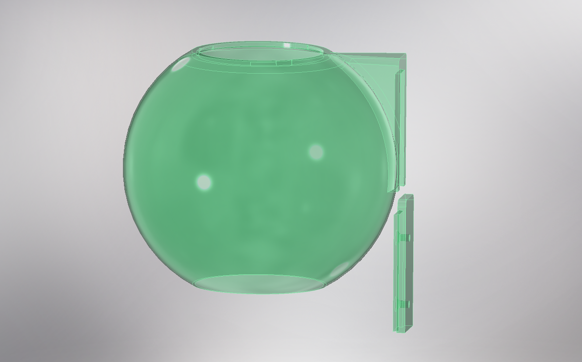 A simple lamp in the shape of a ball.