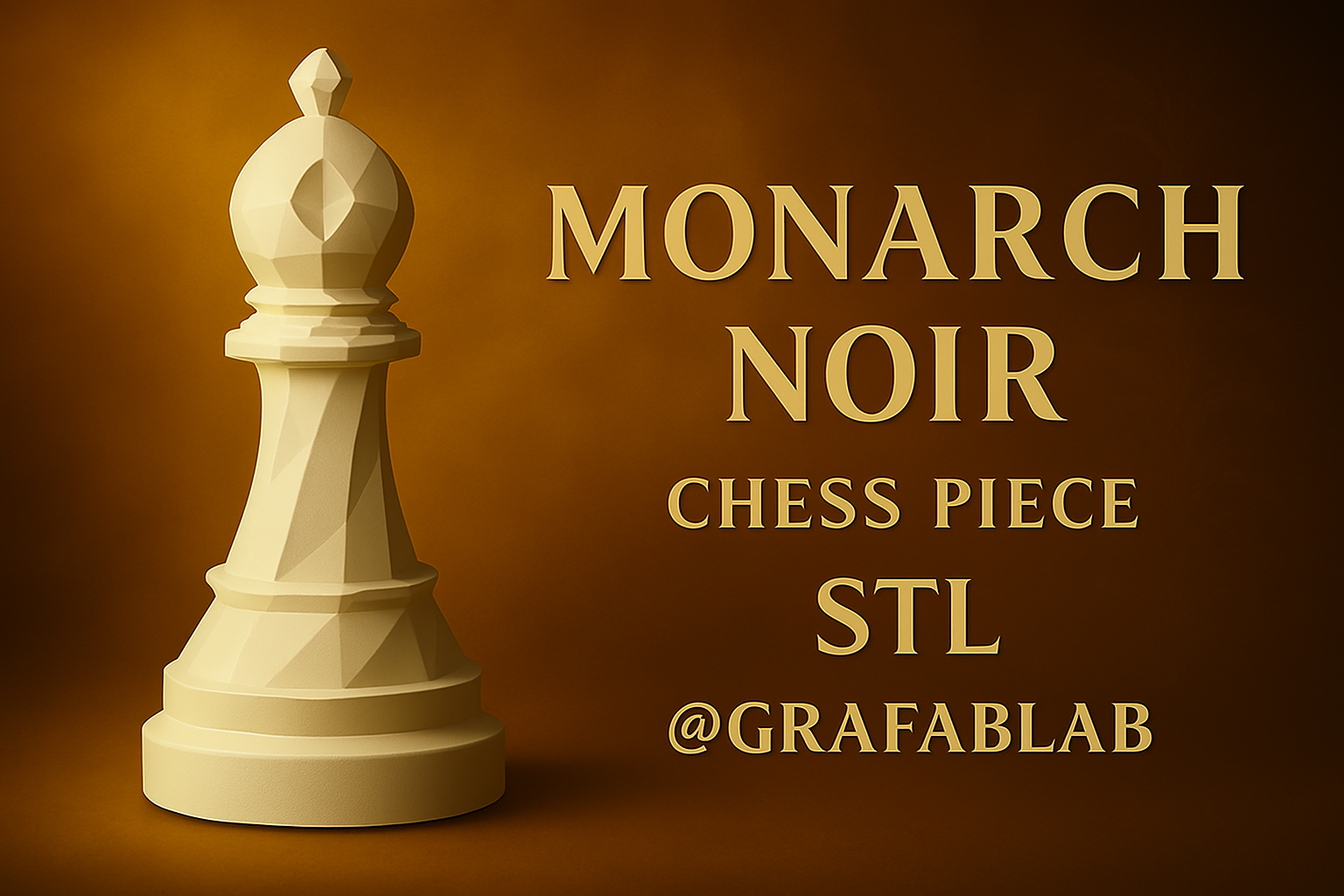 Monarch Noir "Bishop" - chess piece